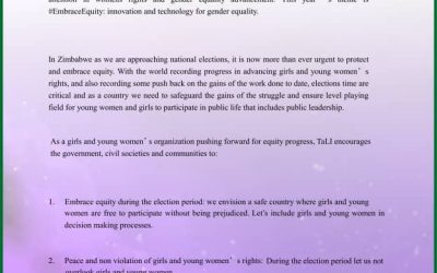 Tag a Life International Press Statement on International Women’s Day